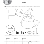 Letter E Alphabet Activity Worksheet   Doozy Moo With Regard To Letter E Worksheets For Preschool