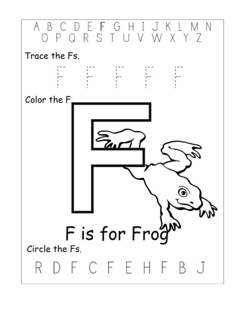Letter F Worksheets For Preschool Worksheets For All Throughout Letter F Worksheets Free