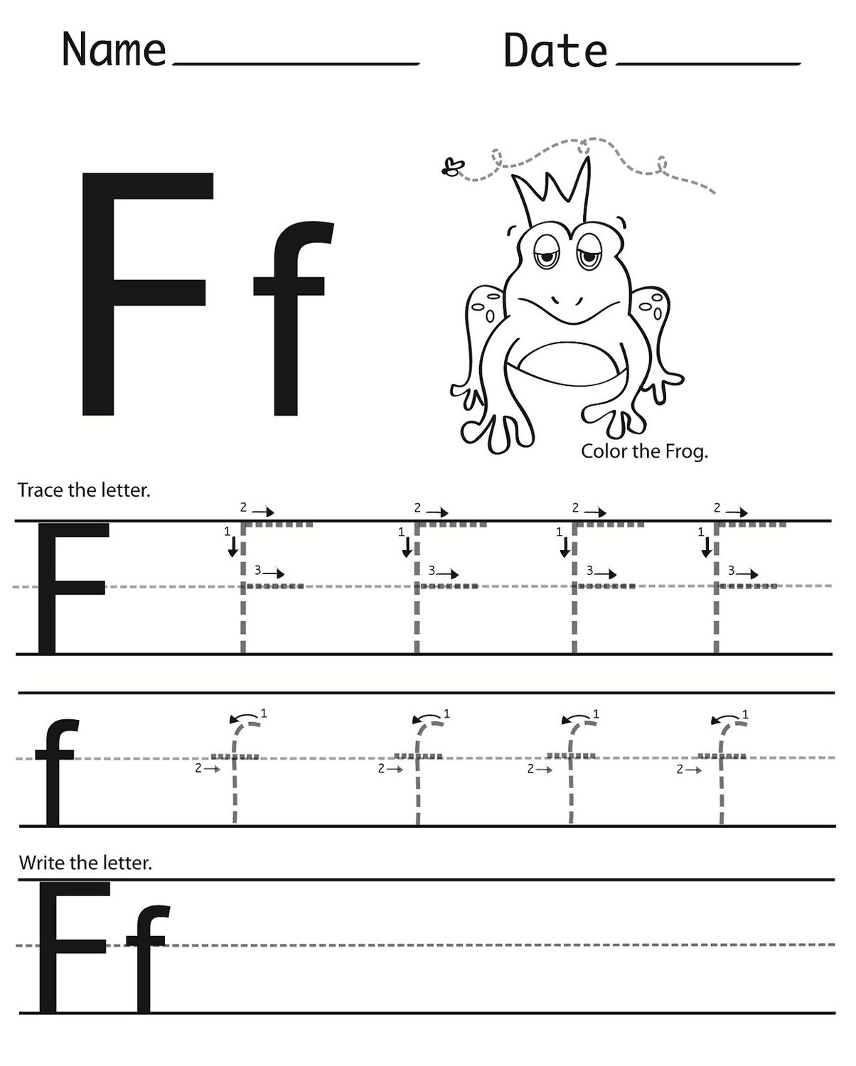 Letter F Worksheets – Kids Learning Activity in Letter F Worksheets Free
