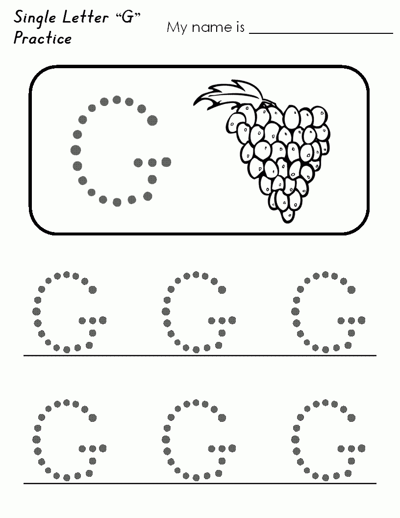 Letter G Worksheets For Preschool Free Printable Tracing within Letter G Worksheets For Toddlers