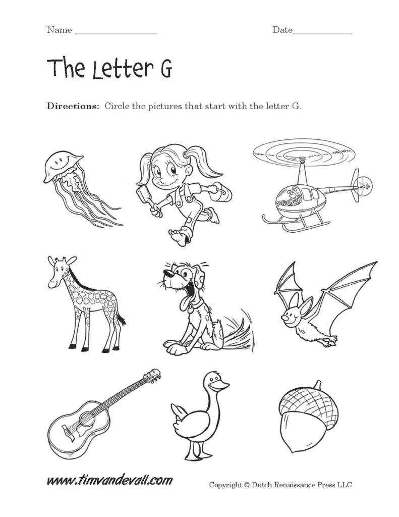 Letter G Worksheets | Preschool Alphabet Printables Regarding Letter A Worksheets For Preschool