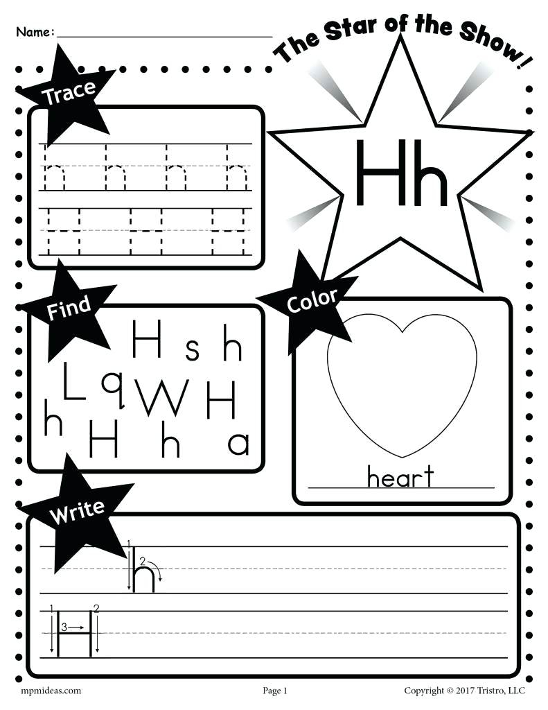 Letter H Coloring Worksheets – Giftedpaper.co With Regard To Letter H Worksheets Free Printables