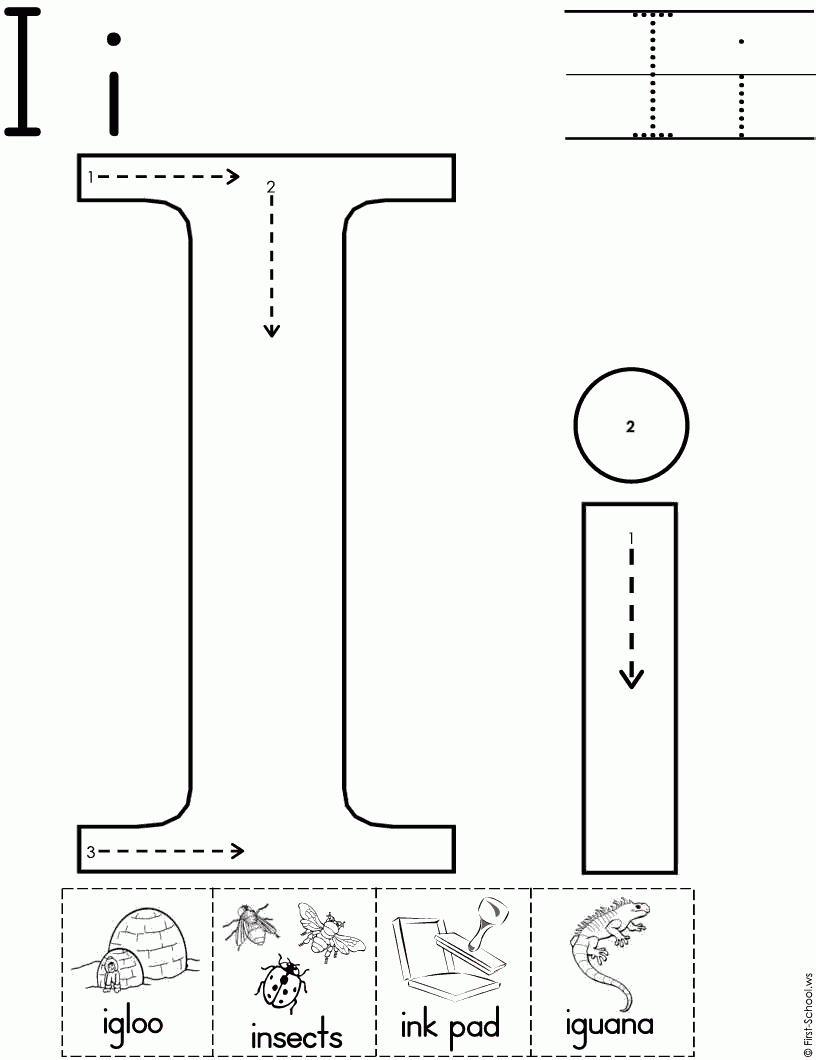 Letter I Worksheet | Letter I Worksheet, Alphabet Worksheets for Preschool Alphabet I Worksheets