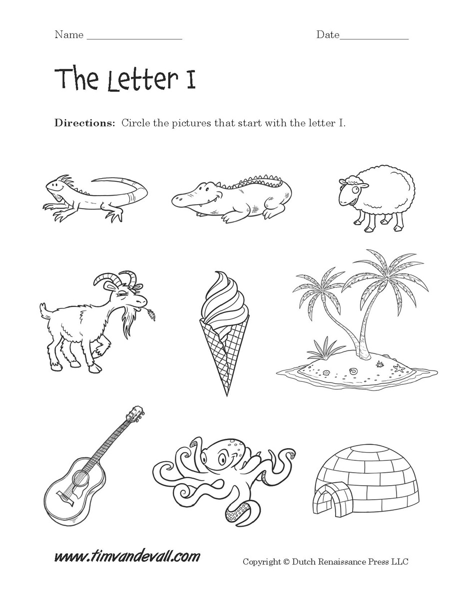 Letter I Worksheets | Preschool Alphabet Printables within Letter 2 Worksheets