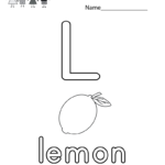 Letter L Coloring Worksheet For Preschoolers Or For Letter L Worksheets For Toddlers