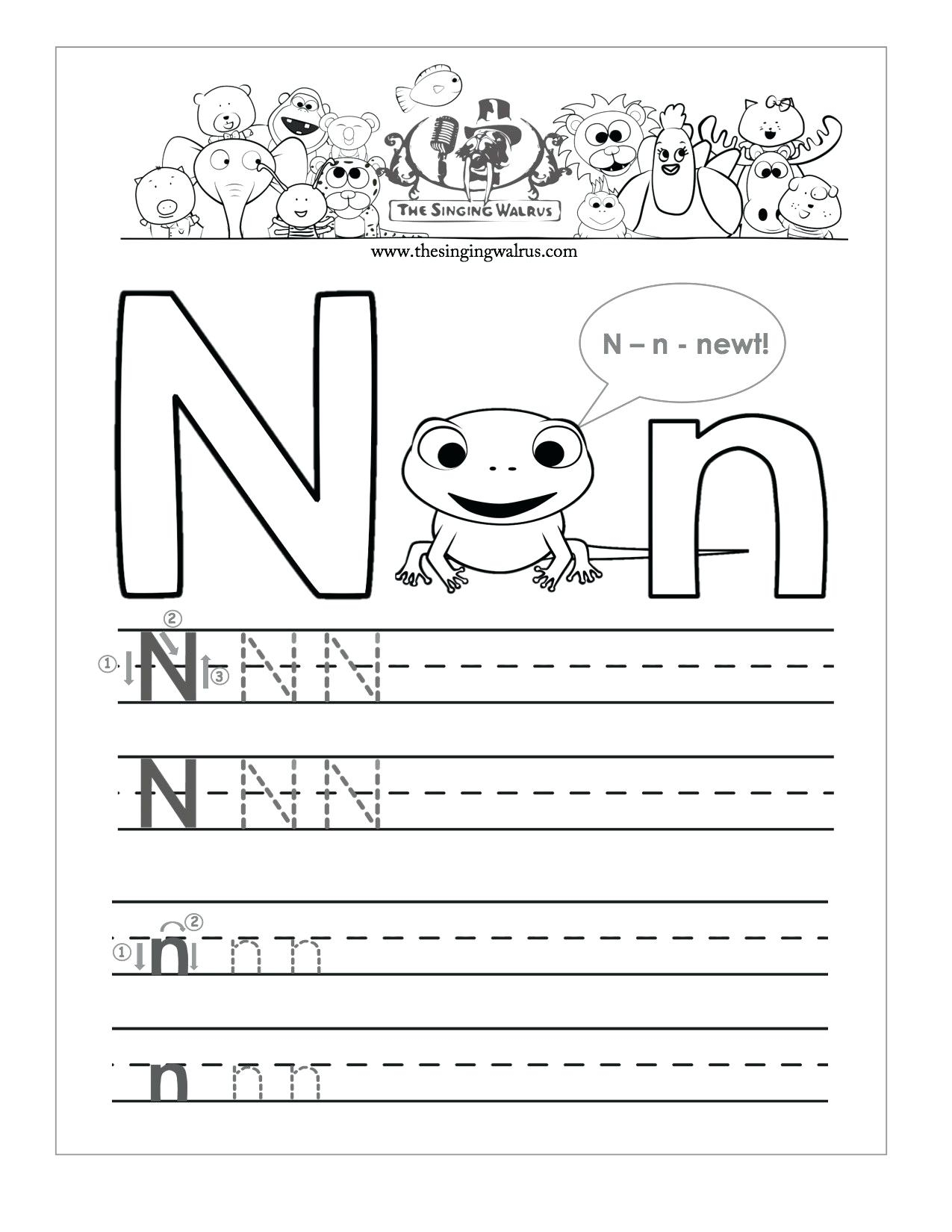 Letter N Worksheets For You. Letter N Worksheets - Alphabet within Alphabet N Worksheets