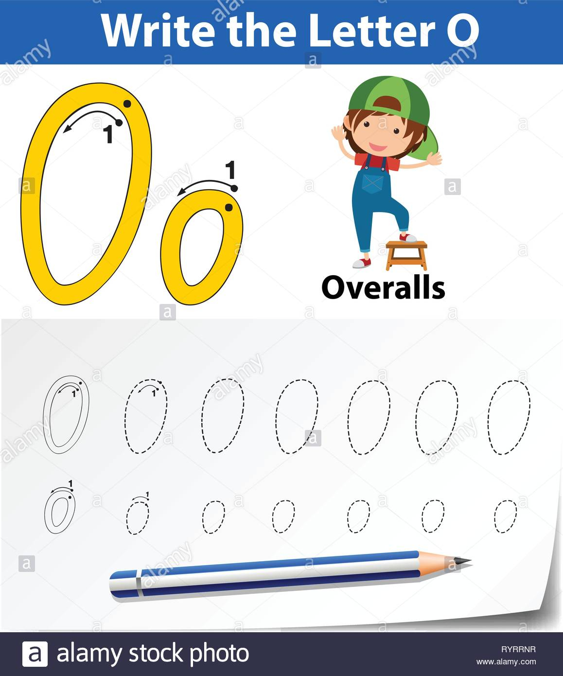 Letter O Tracing Alphabet Worksheets Illustration Stock within Letter 0 Worksheets