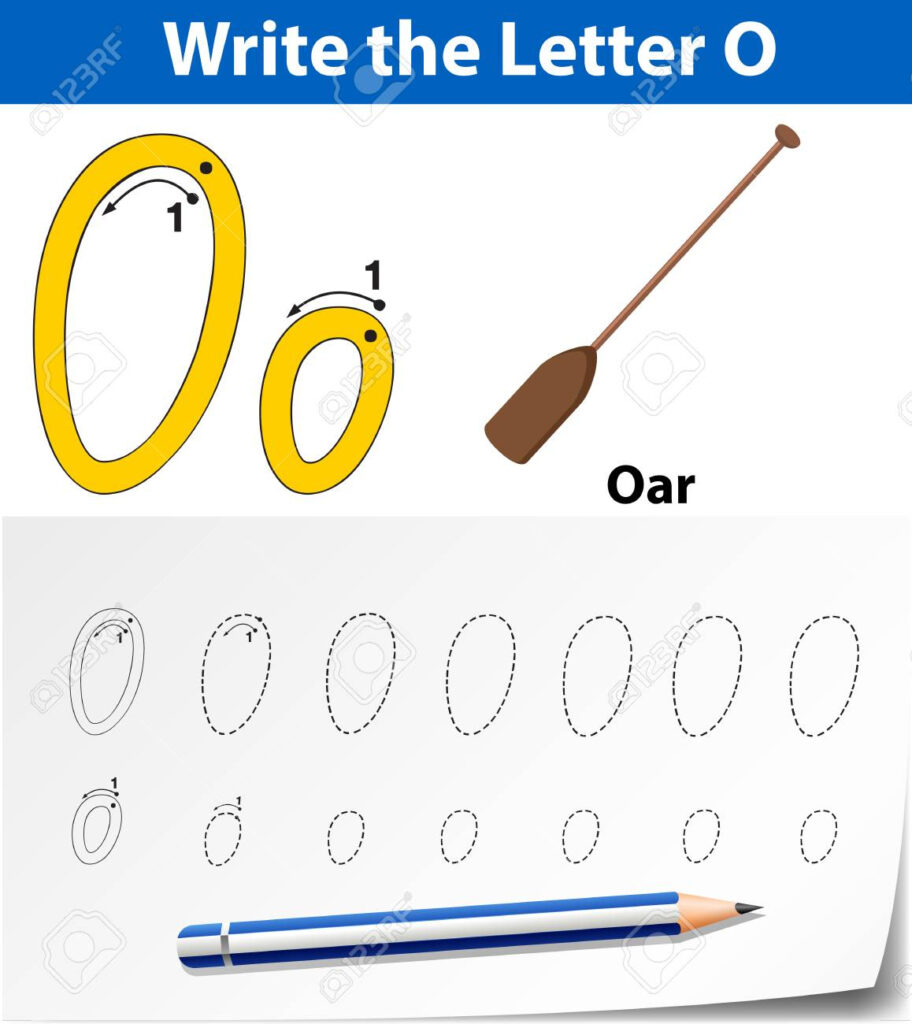 Letter O Tracing Alphabet Worksheets Illustration Throughout Letter 0 Worksheets