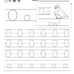 Letter O Writing Practice Worksheet   Free Kindergarten With Regard To Letter O Worksheets For Kindergarten