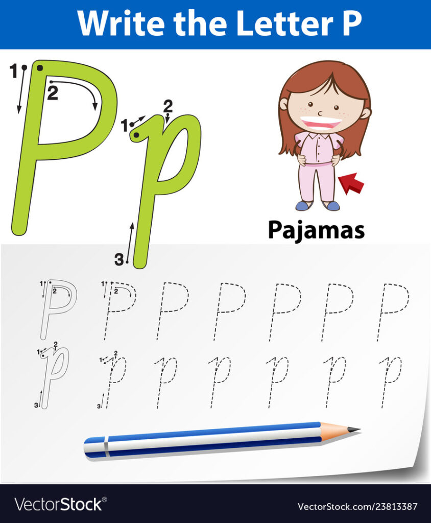 Letter P Tracing Alphabet Worksheets Intended For Letter P Alphabet Worksheets