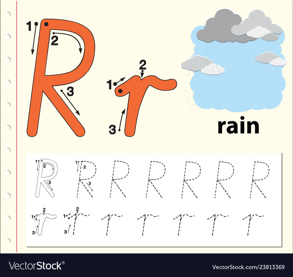 Letter R Tracing Alphabet Worksheets inside R Letter Worksheets