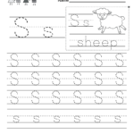 Letter S Writing Practice Worksheet   Free Kindergarten In S Letter Worksheets