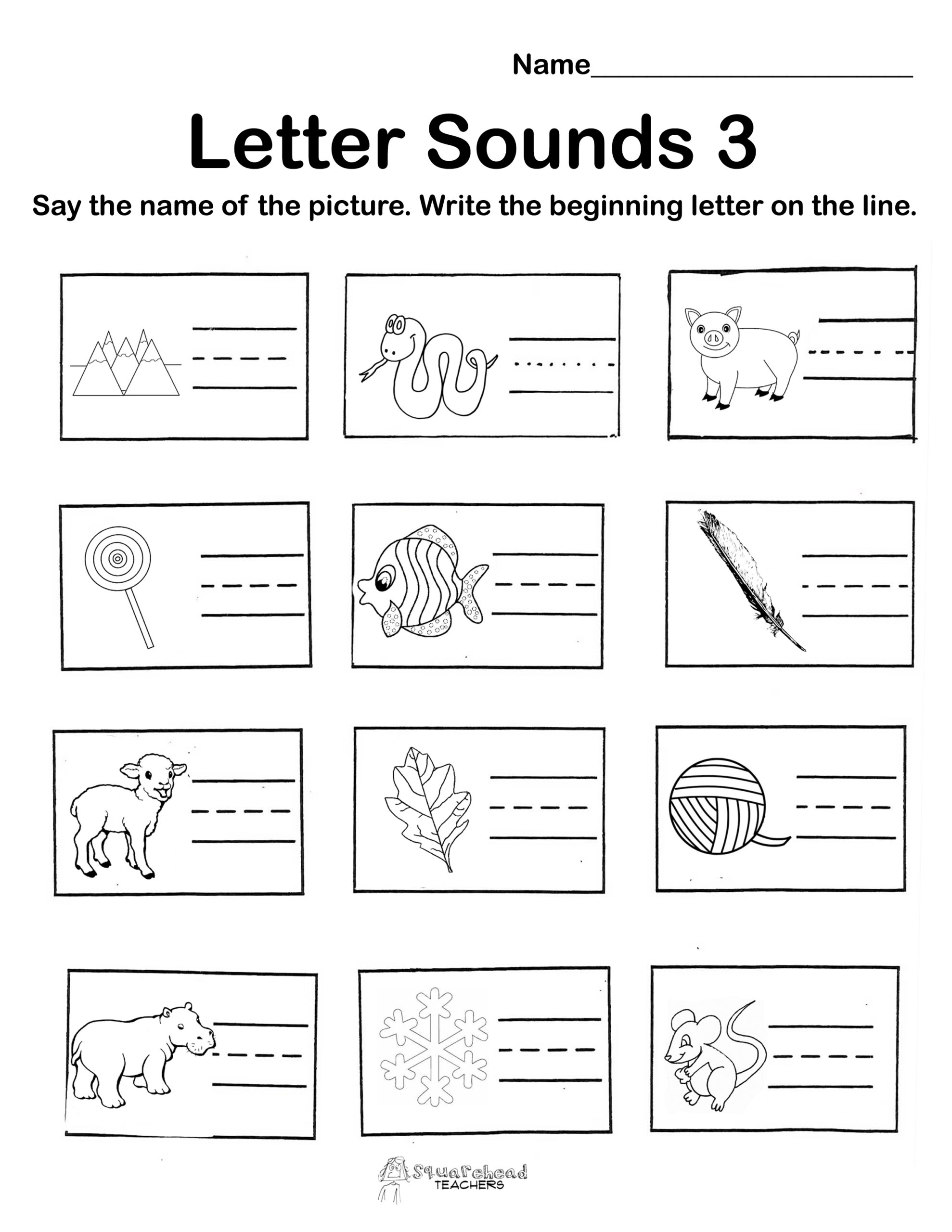 Letter Sounds (Free Worksheets!) | Squarehead Teachers throughout Alphabet Worksheets 1St Grade