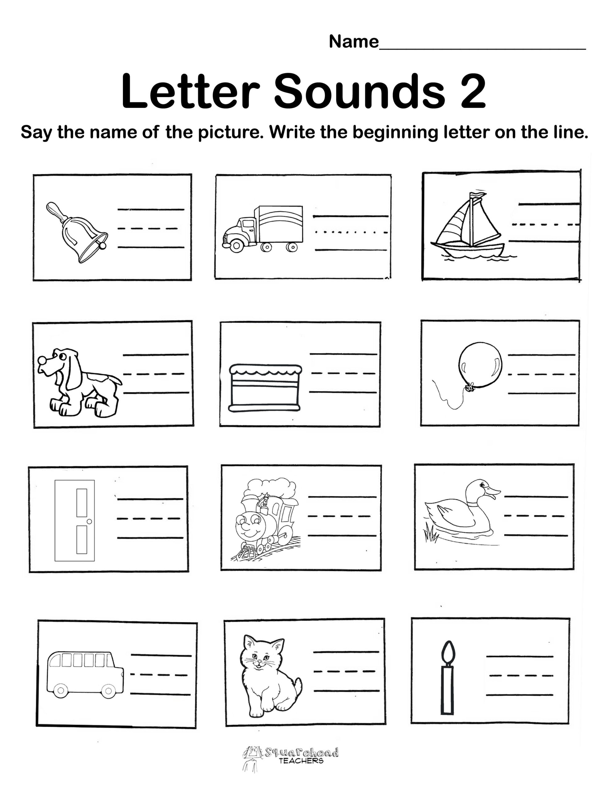 Letter Sounds Worksheet 2 | Letter Worksheets For Preschool intended for Alphabet Dictation Worksheets