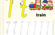 Letter T Tracing Alphabet Worksheets with regard to Alphabet Worksheets With Pictures
