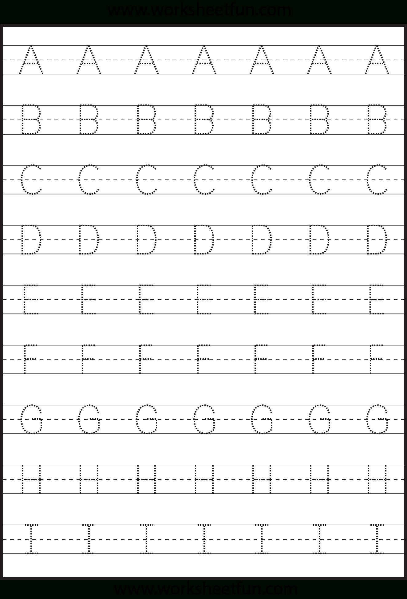 Letter Tracing - 3 Worksheets | Kids Math Worksheets in Alphabet Worksheets Traceable