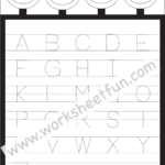 Letter Tracing Worksheet – Capital Letters / Free Printable Regarding Grade 1 Alphabet Tracing Worksheets