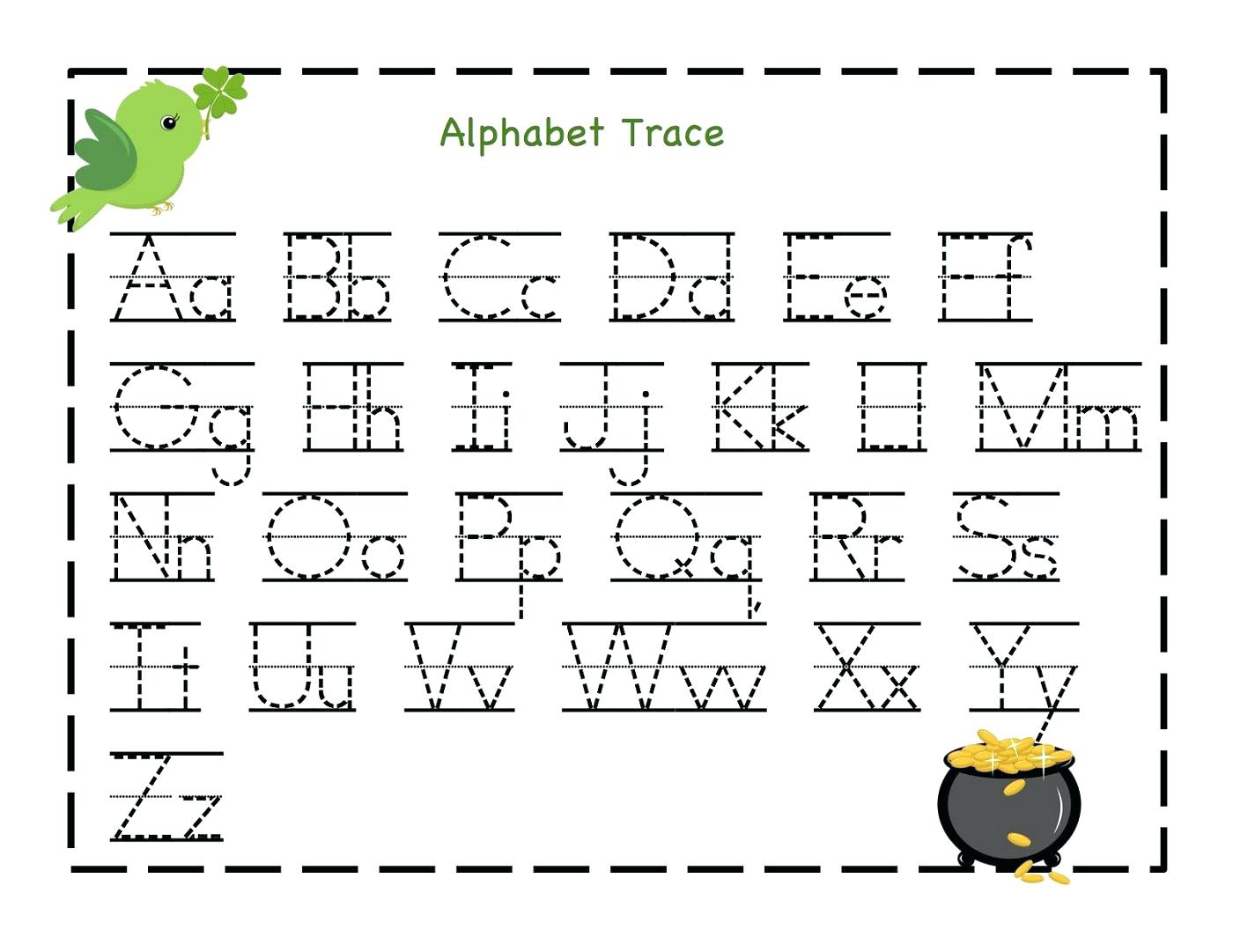 Letter Tracing Worksheets Uppercase And Lowercase Letters with regard to A-Z Alphabet Worksheets Kindergarten