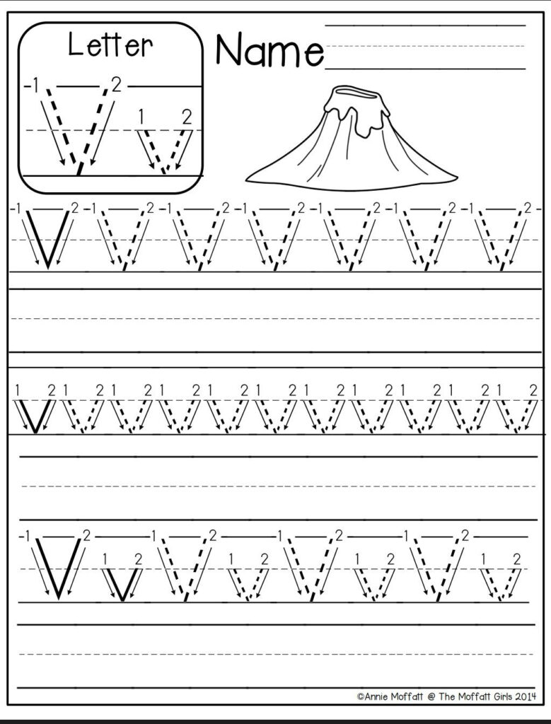 Letter V Worksheet | Preschool Writing, Kindergarten Regarding Letter V Worksheets For Toddlers