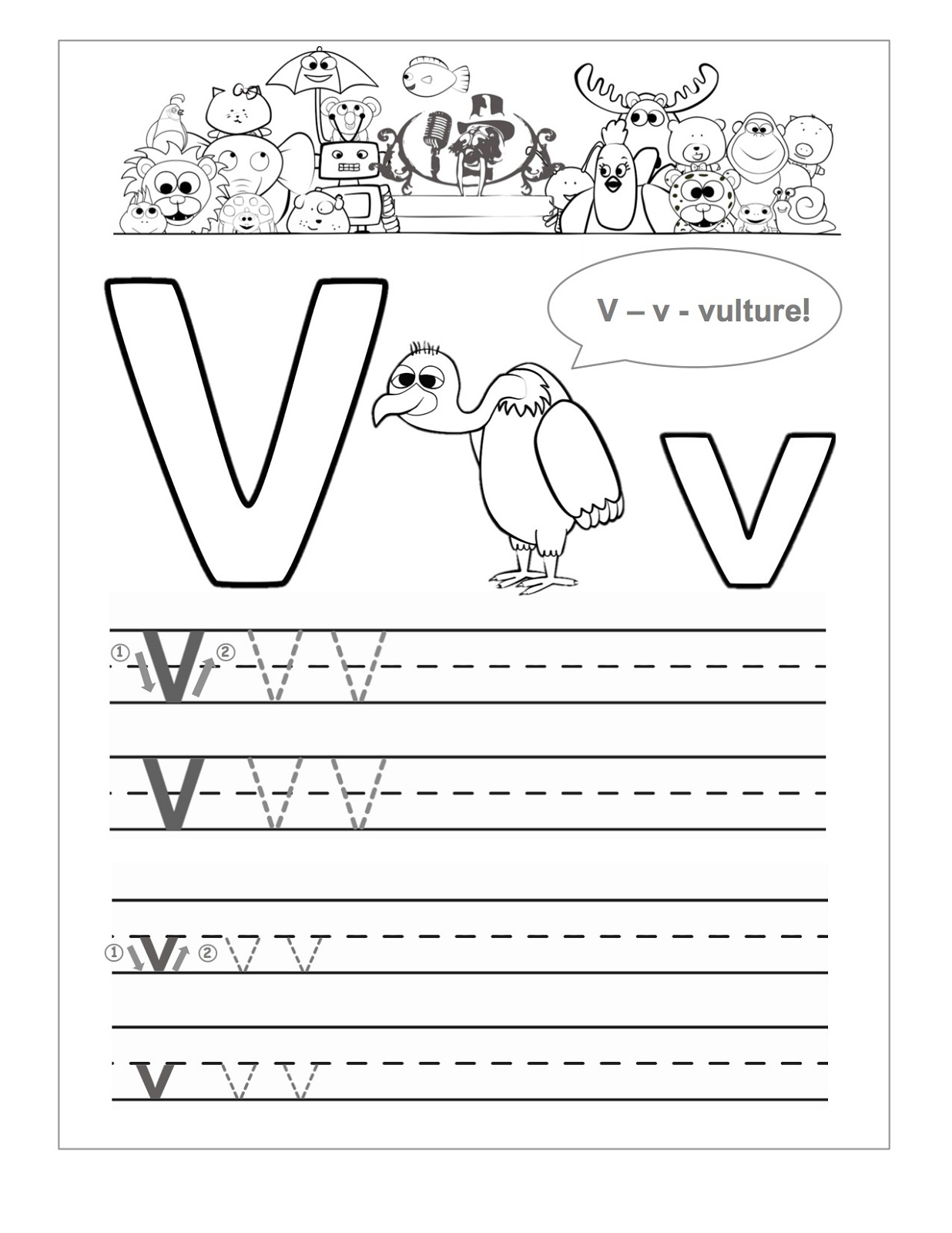 Letter V Worksheets To Print | Activity Shelter with Letter V Worksheets For Kindergarten