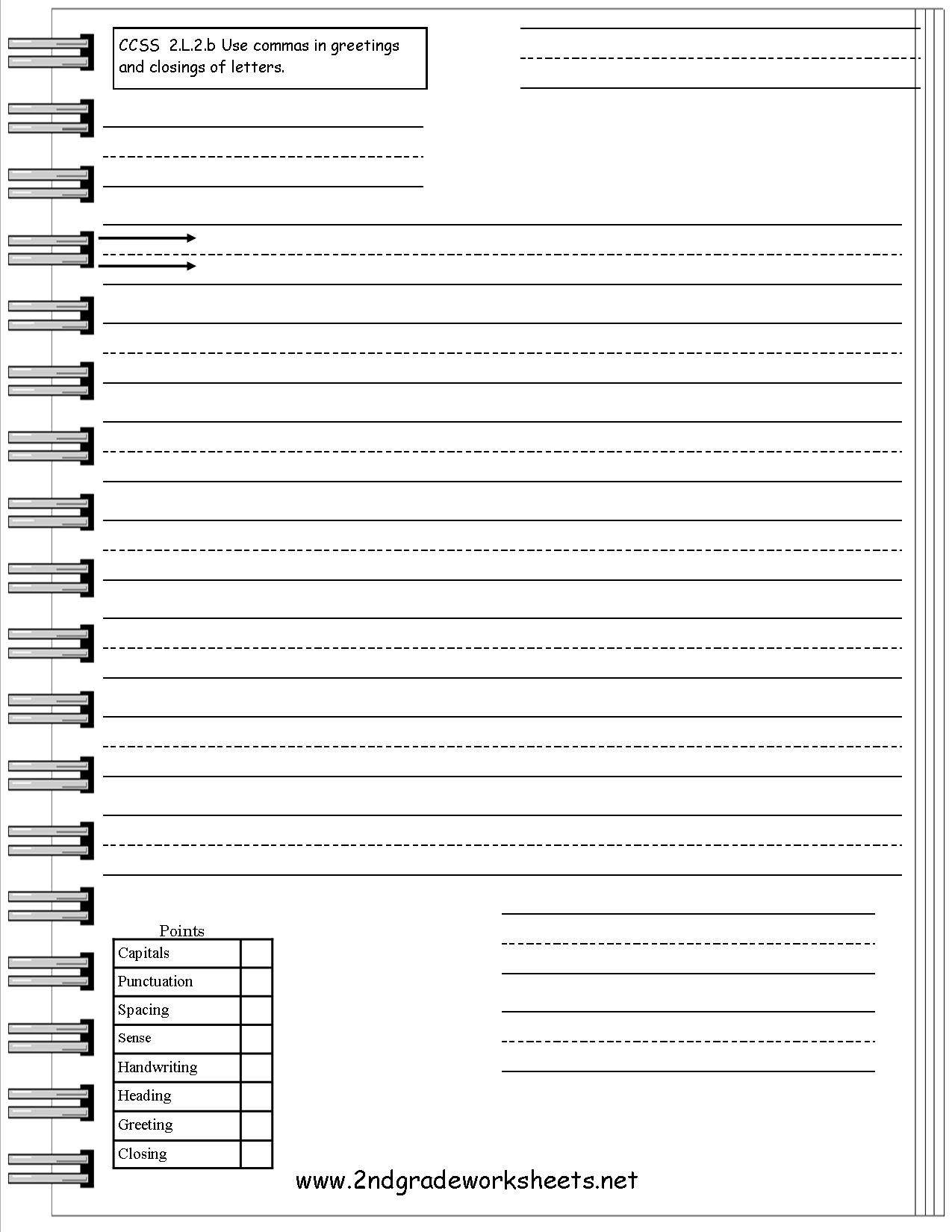 Letters And Parts Of A Letter Worksheet for Letter 2 Worksheets