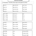 Letters And Parts Of A Letter Worksheet Pertaining To Letter Writing Worksheets For Grade 3