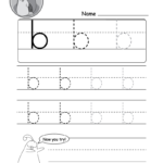 Lowercase Letter "b" Tracing Worksheet   Doozy Moo In Alphabet Worksheets Letter B