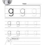 Lowercase Letter "g" Tracing Worksheet   Doozy Moo With Letter G Worksheets Pdf