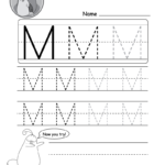 Lowercase Letter "m" Tracing Worksheet   Doozy Moo For M Letter Worksheets Preschool