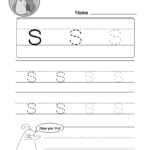 Lowercase Letter "s" Tracing Worksheet   Doozy Moo Regarding Alphabet S Worksheets