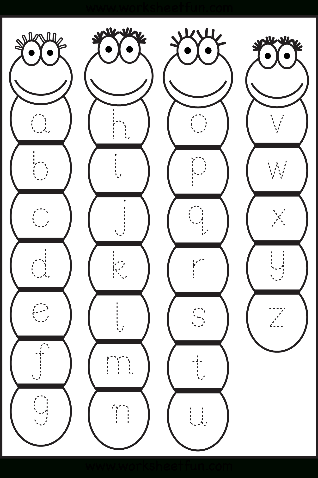 Lowercase Letter Tracing Worksheet | U.k.g | Tracing in Alphabet Worksheets For Ukg