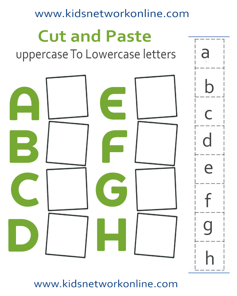 Match Uppercase To Lowercase Worksheets regarding Letter Matching Worksheets Cut And Paste