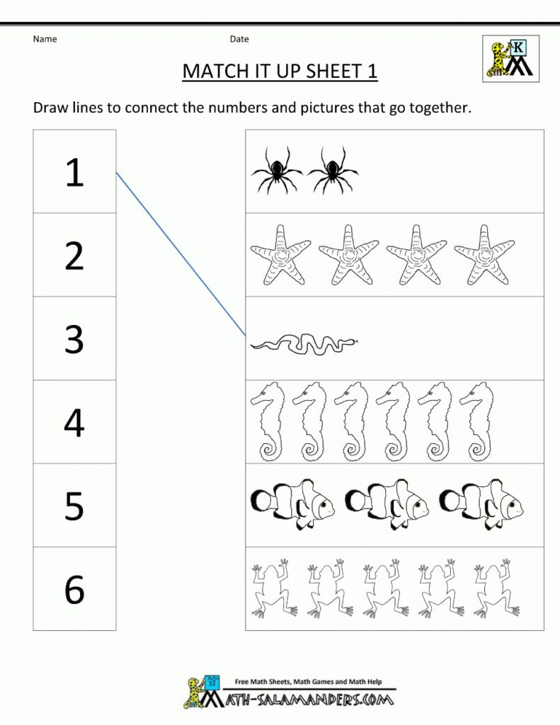 Matching Worksheets For Kindergarten Kids Printable Throughout Alphabet Match Up Worksheets