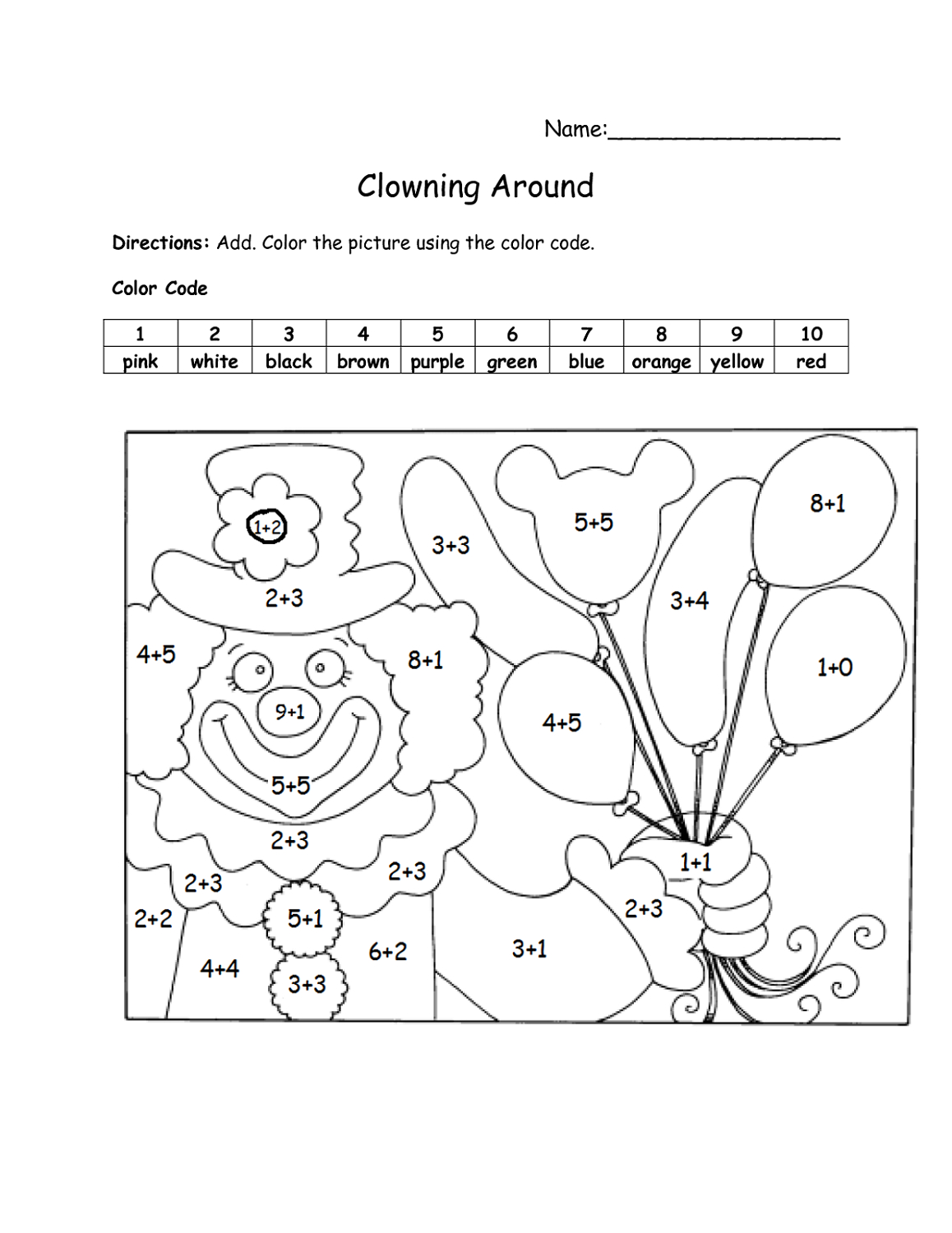 Free Printable Math Worksheets K 5