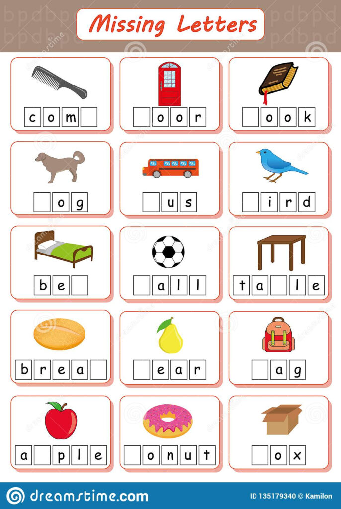 Missing Letters, Find The Missing Letters And Write Them In For Alphabet Worksheets For Dyslexia