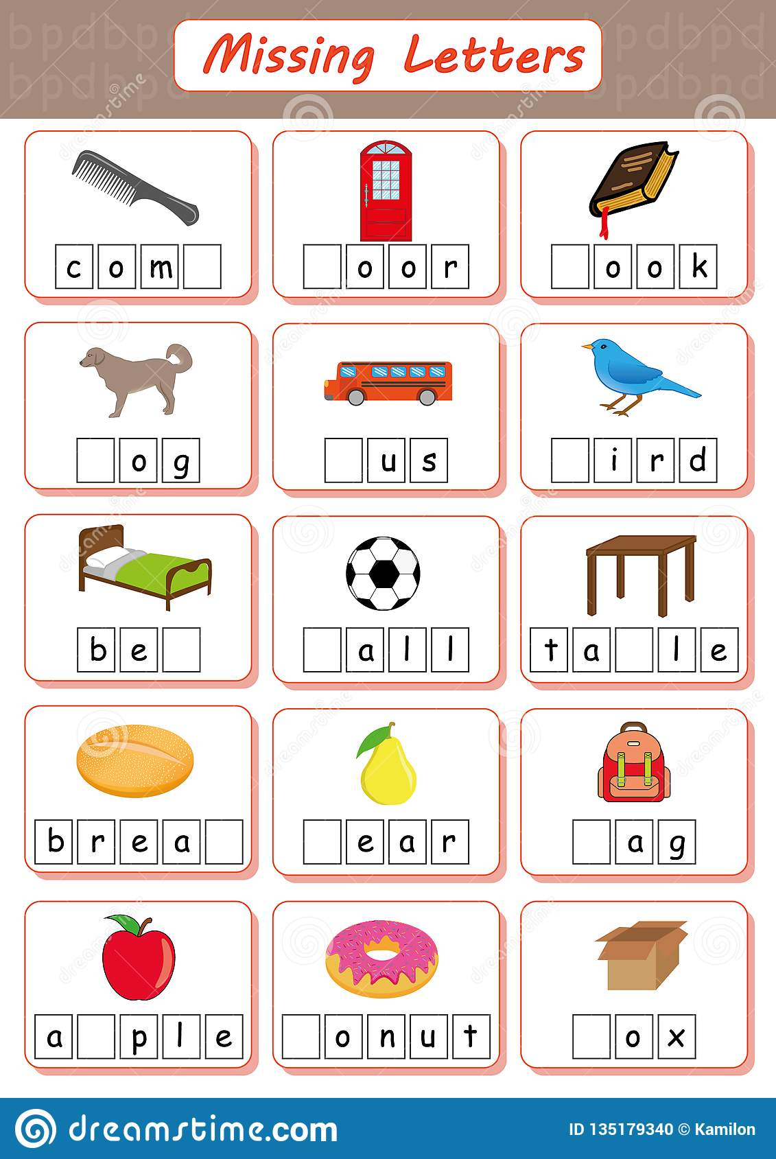 Missing Letters, Find The Missing Letters And Write Them In for Alphabet Worksheets For Dyslexia