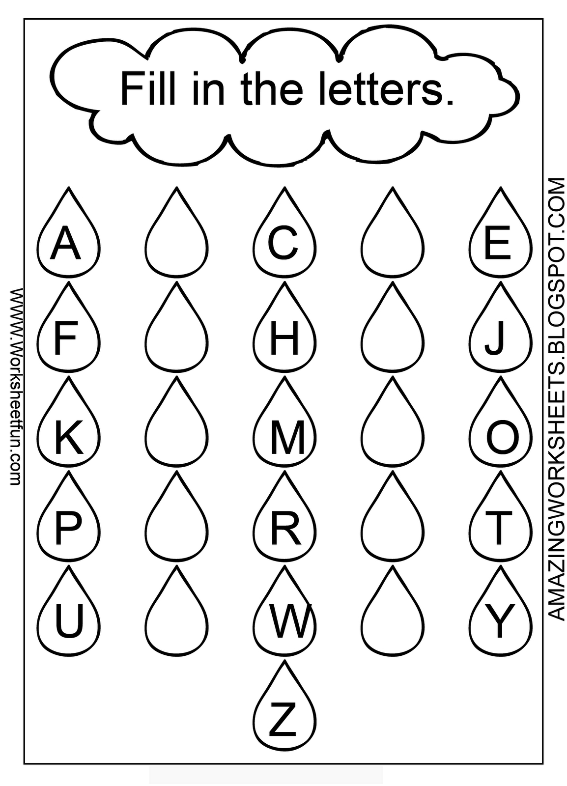 Missing Letters Worksheet For Kindergarten; There Is Also A pertaining to Alphabet Math Worksheets Preschool