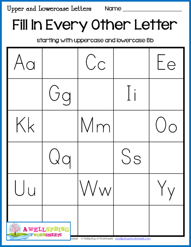 Missing Letters Worksheets | English Worksheets For In Alphabet Worksheets Fill In The Missing Letter