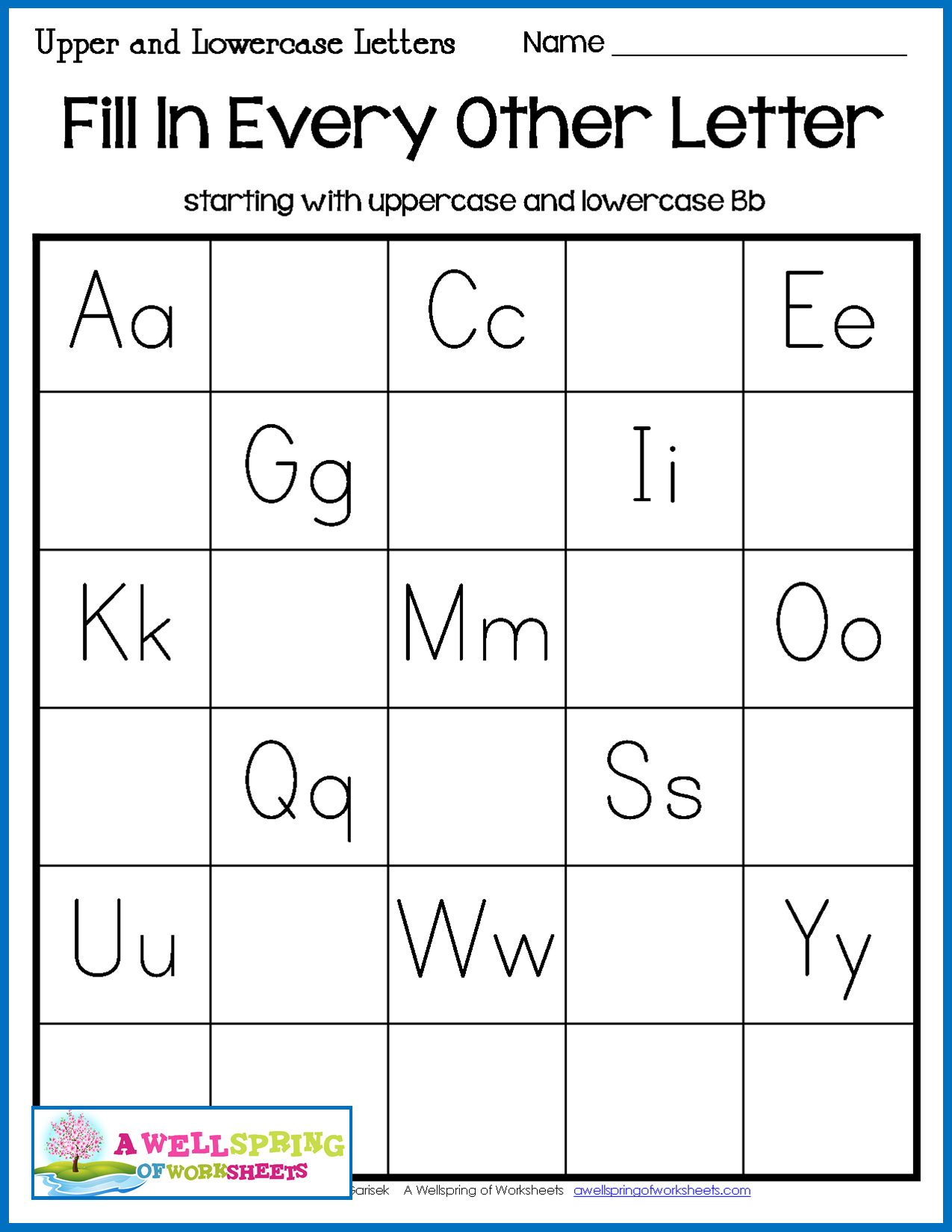 Alphabet Worksheets Fill In The Missing Letter AlphabetWorksheetsFree