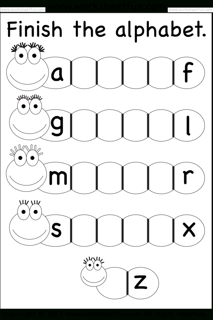 Missing Lowercase Letters – Missing Small Letters For Alphabet Worksheets Grade 1