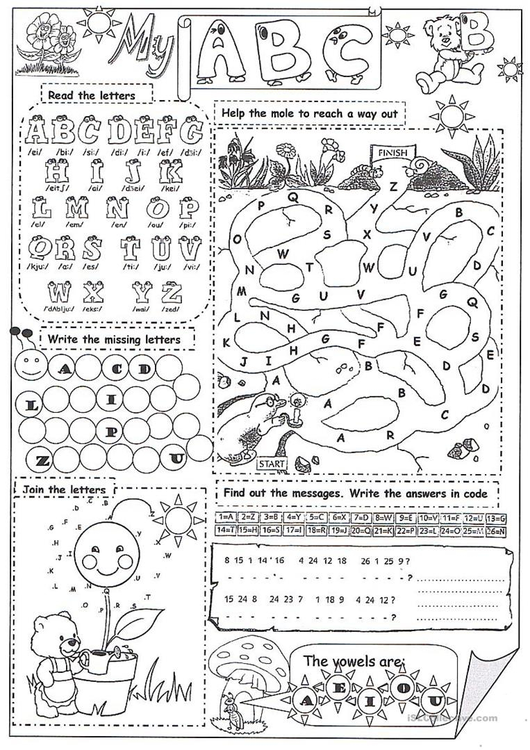 My Abc - English Esl Worksheets pertaining to The Alphabet Worksheets Esl