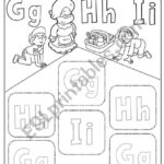 My Alphabet   Letters G,h,i   Cut And Paste   Esl Worksheet Throughout Letter H Worksheets Cut And Paste