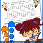 Name Activity Bingo Daubers Worksheet   The Relaxed Homeschool In Alphabet Dauber Worksheets