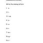 Numbers 1 To 20. Fill The Missing Letters   English Esl Regarding Letter 1 Worksheets