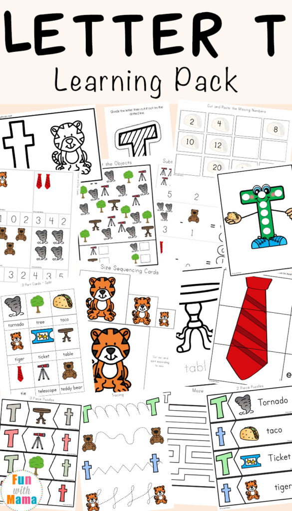 Nursery Worksheets Pdf Kids Letter T For Preschool And Throughout Letter T Worksheets For Pre K