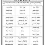 Parts Of A Friendly Letter Worksheet | Friendly Letter For Letter Writing Worksheets For Grade 3