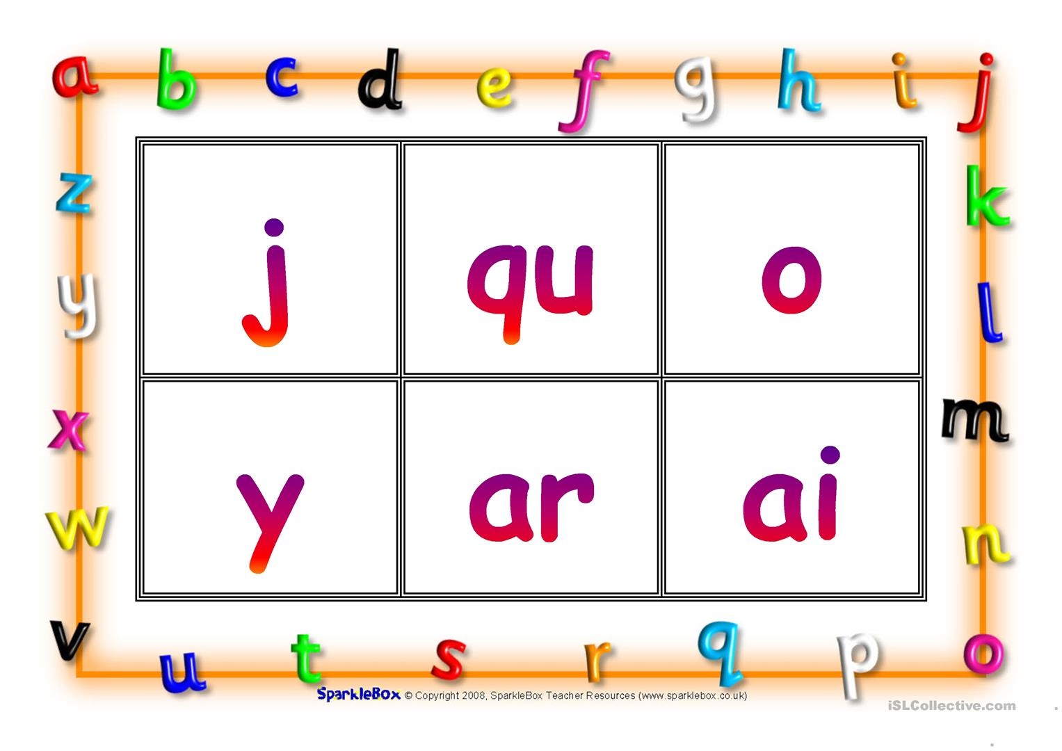 Phonic Bingo - English Esl Worksheets with regard to Letter J Worksheets Sparklebox