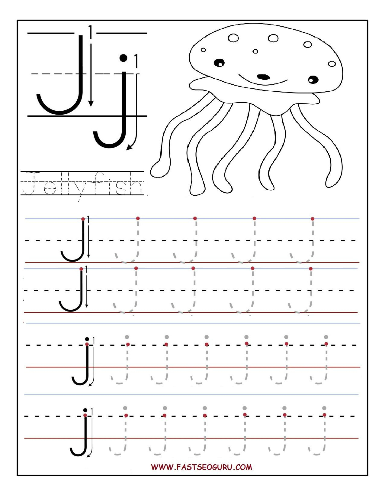 Pin About Preschool Worksheets, Preschool Writing And Kids pertaining to Letter J Worksheets Easy