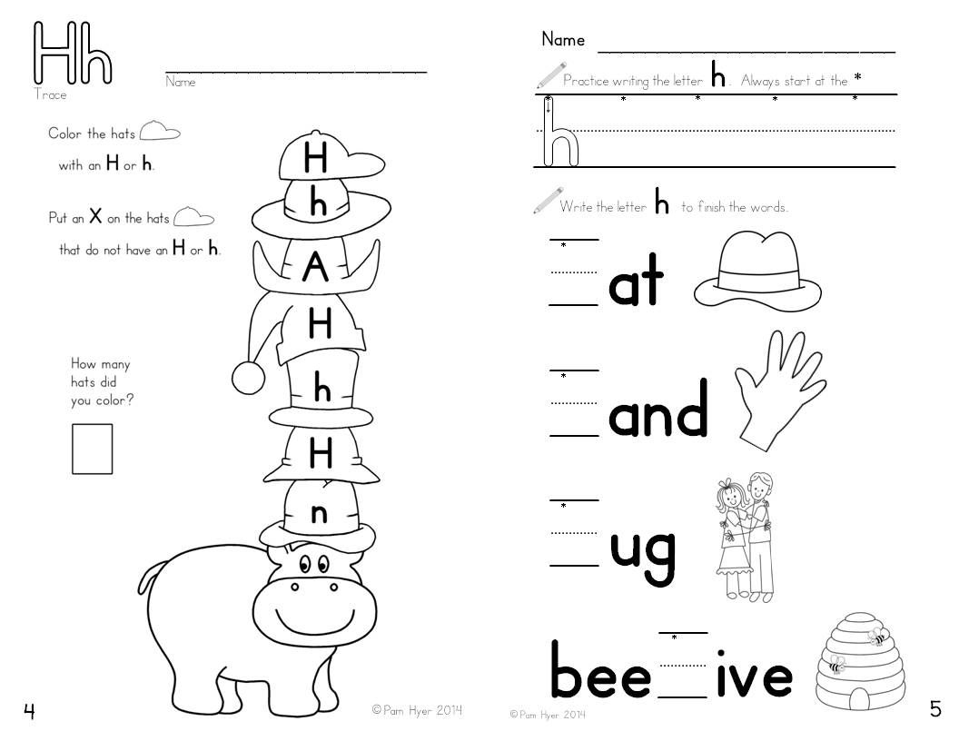 Pin On Kindergarten Reading for Letter H Worksheets For Toddlers