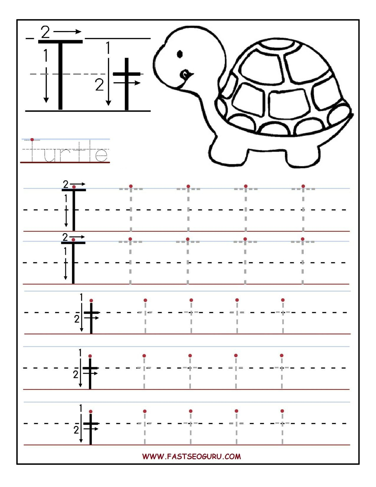 Pinheather Bentley Davalle On Letter T | Letter Tracing for Letter T Worksheets Handwriting